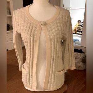 Chic Cream Button-Front Cardigan